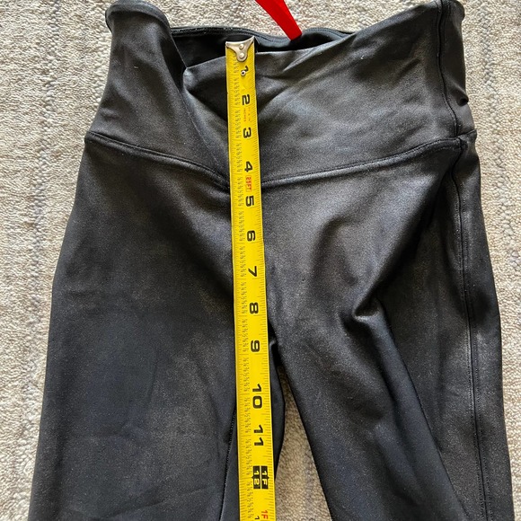 Spanx Black Faux Leather Shaping Leggings Size Small - Picture 9 of 13